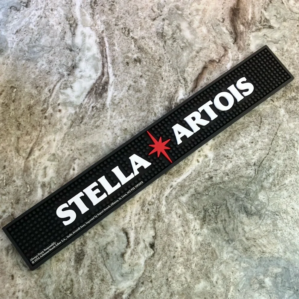 Stella Artois Star Drink Spill Bar Rail Mat NEW